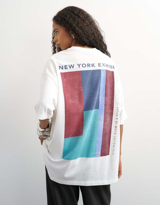 Topshop 'New York Edition' grafisk T-shirt i råhvid, 3 af 4