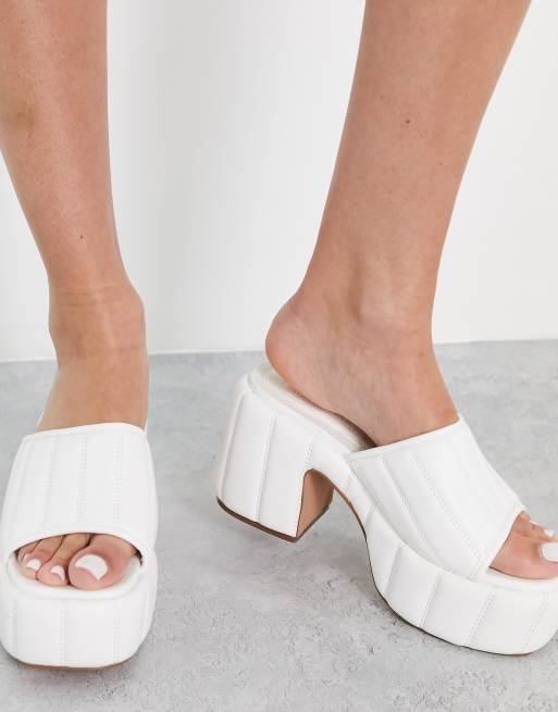 Topshop white hot sale mules