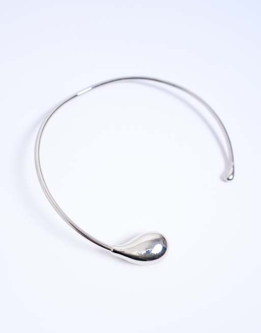Topshop - Nila - Collier à détail goutte d'eau - Argenté, 2 de 3