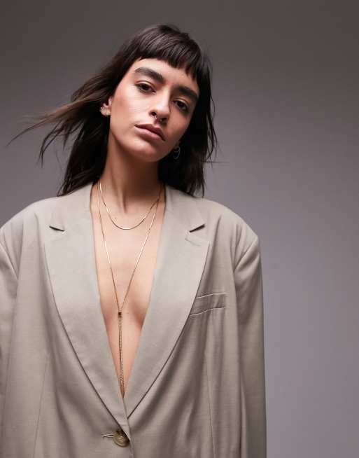 Topshop – Nile – Halskette im Lasso-Design in Goldoptik
