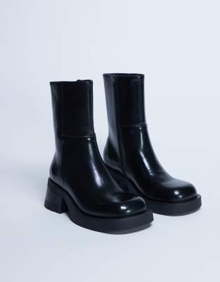 Topshop - Nina - Bottines à talon épais - Noir | ASOS