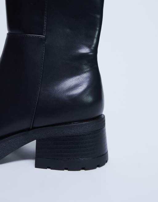 Topshop Nina chunky heeled ankle boots in black, 2 of 4