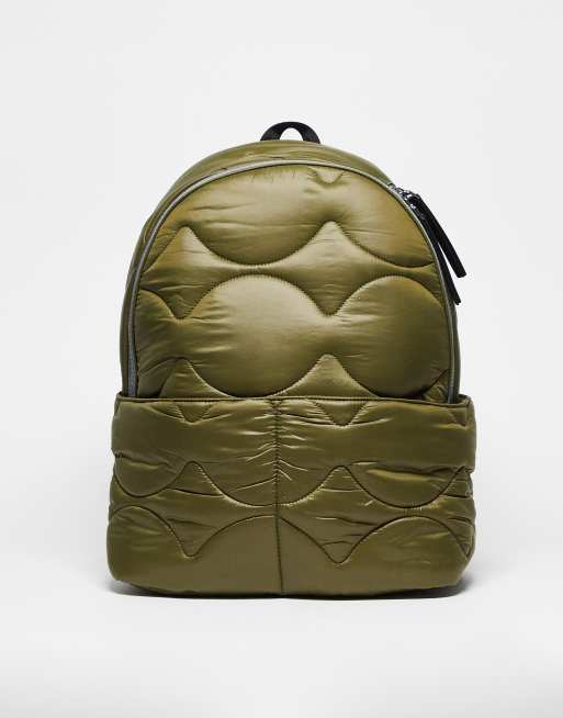 Sac à dos femme petit format matelassé (Couleur: Vert)