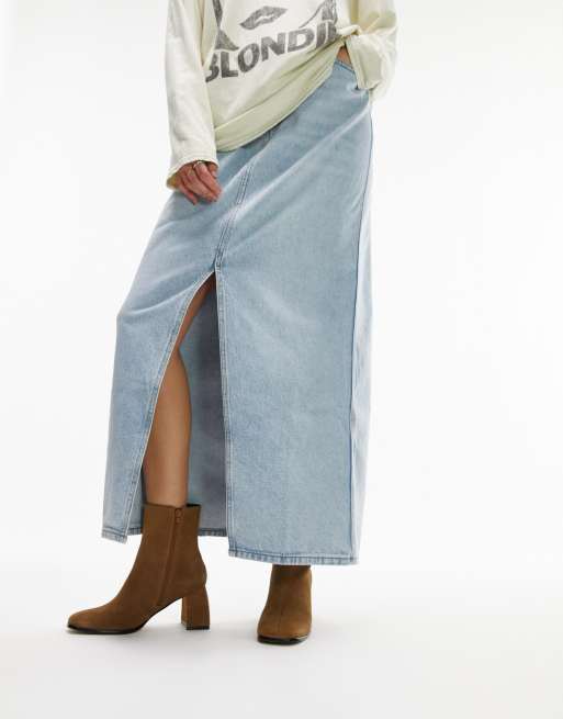 Topshop - Nina - Sock boots met uitlopende hak in camel suède , 2 van 4