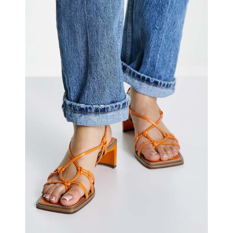 Topshop orange store sandals