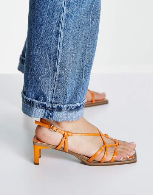 Topshop store orange sandals