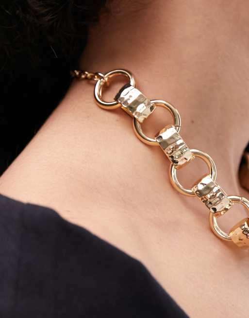 Topshop - Nola - Collier à maillons ronds épais - Doré, 2 de 4