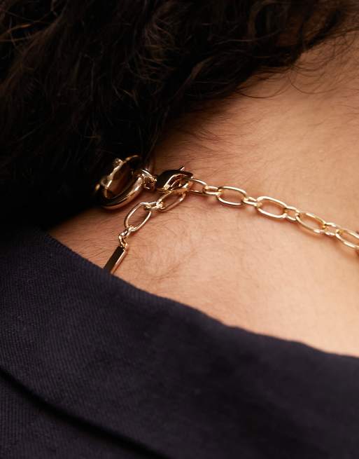 Topshop - Nola - Collier à maillons ronds épais - Doré, 3 de 4