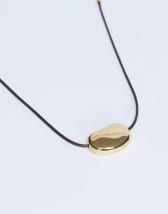 Topshop Nora choker rope necklace with gem in gold