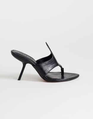 Nora - Mules à talon angulaire - Noir 38