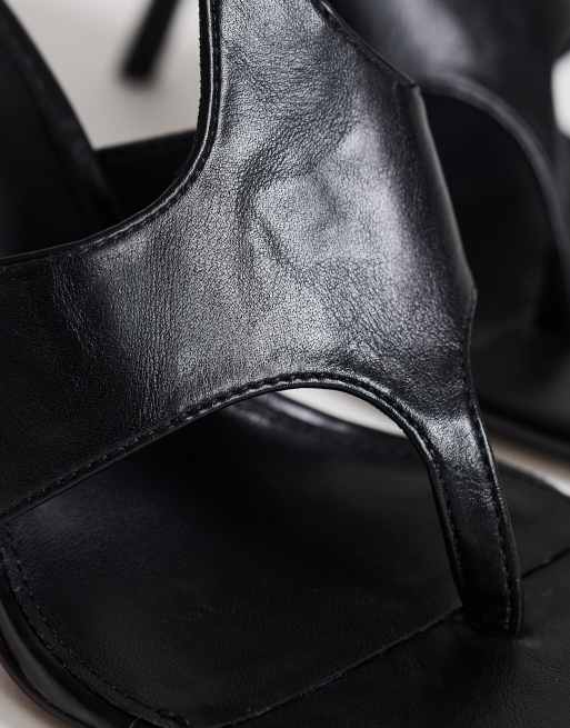 Topshop - Nora - Mules à talon haut angulaire - Noir, 4 de 4