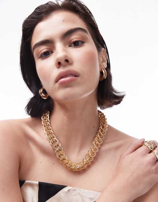 Topshop - Nova - Collana appariscente color oro