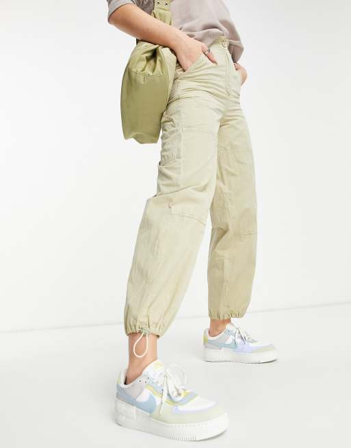 Topshop khaki hot sale utility trousers