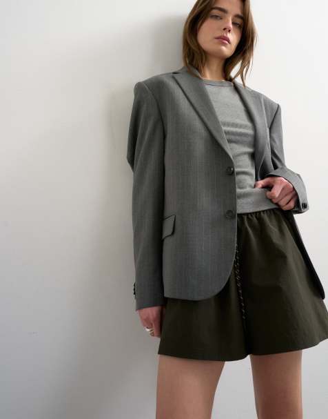 Topshop - Nylon hardloopshort met koord in donkergroen - view 1