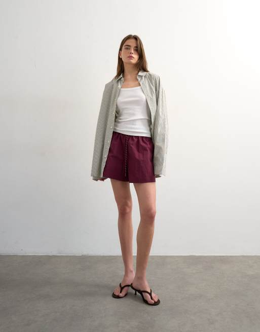 Topshop – Nylon-Laufshorts mit Einsätzen zum Schnüren, 2 von 5
