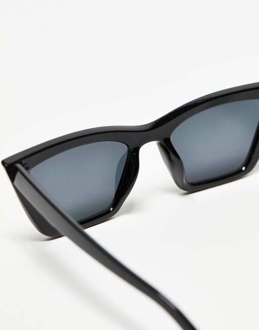 Topshop - Occhiali da sole cat-eye angolari oversize neri, 4 di 4