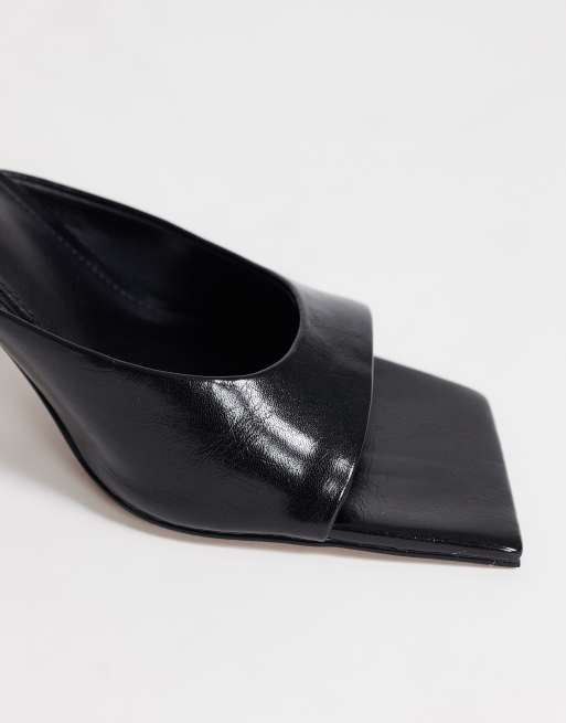 Topshop Octavia sandal med stropper og høj hæl med rhinsten i sort, 3 af 4