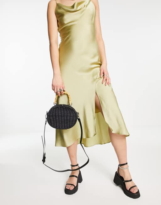 Topshop – Okrągła wiklinowa torebka w czarnym kolorze, 2 z 4