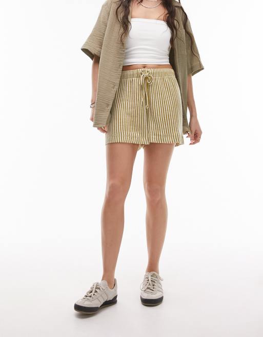 Topshop best sale striped shorts