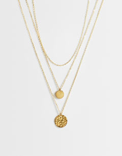 Oliver waterproof stainless steel multipack necklace in gold