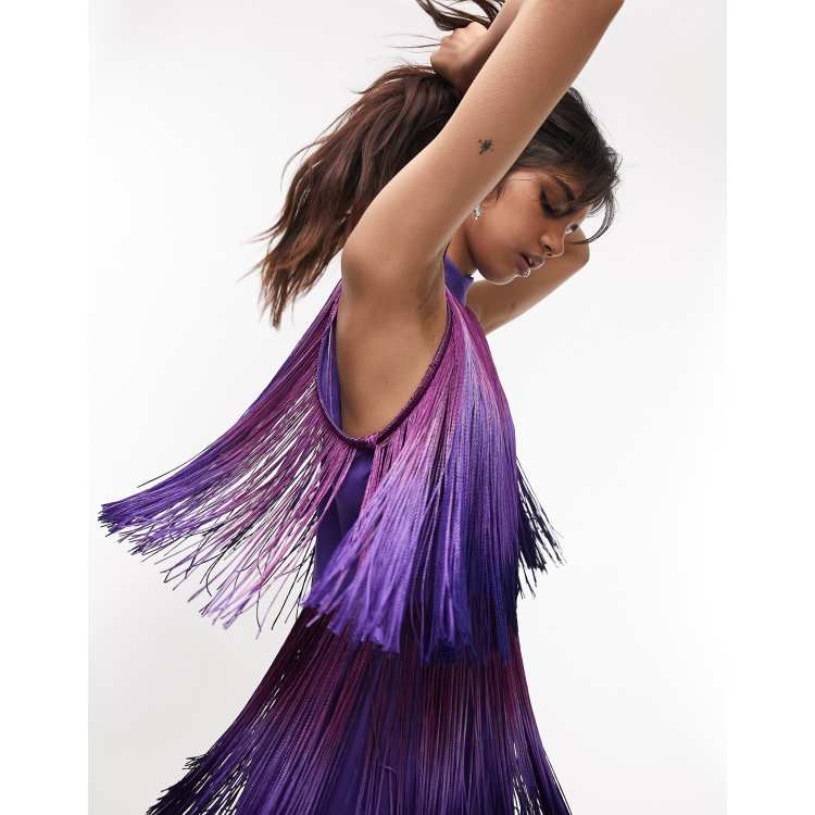 Lilac on sale fringe dress