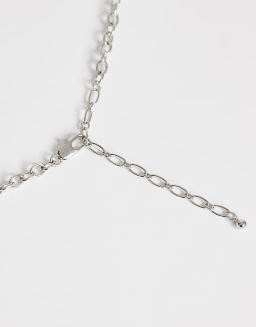 Topshop - Omelia - Collana in perle sintetiche argento e verde, 3 di 4