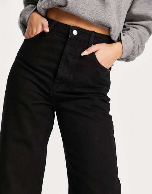 Oversized black hot sale mom jeans