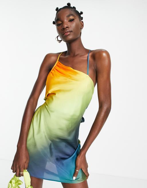 One shoulder hot sale slip dress