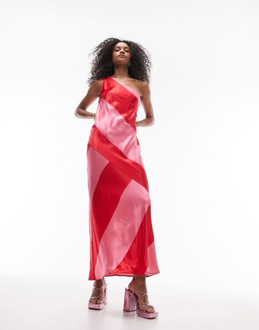 Pink and red dress asos best sale