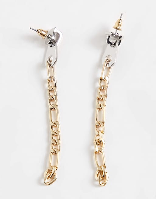 Topshop - Oorhangers met ritsmodel van gemengde metalen, 3 van 4
