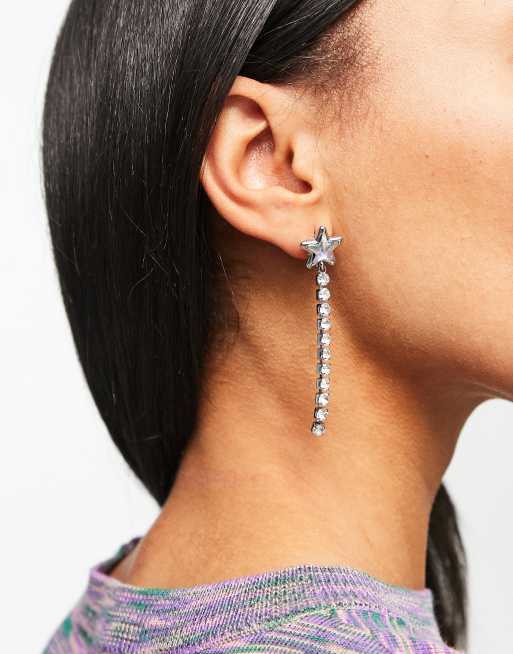 Topshop - Orecchini pendenti color argento con stella