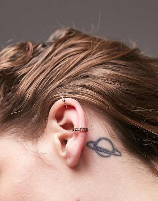 Topshop - Orecchino ear cuff a catenina color oro
