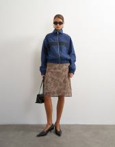 Topshop organza 90s length skirt in zebra print