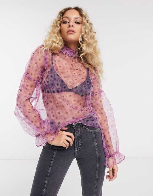 Topshop store organza top