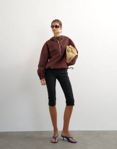 Organza bomber in brown