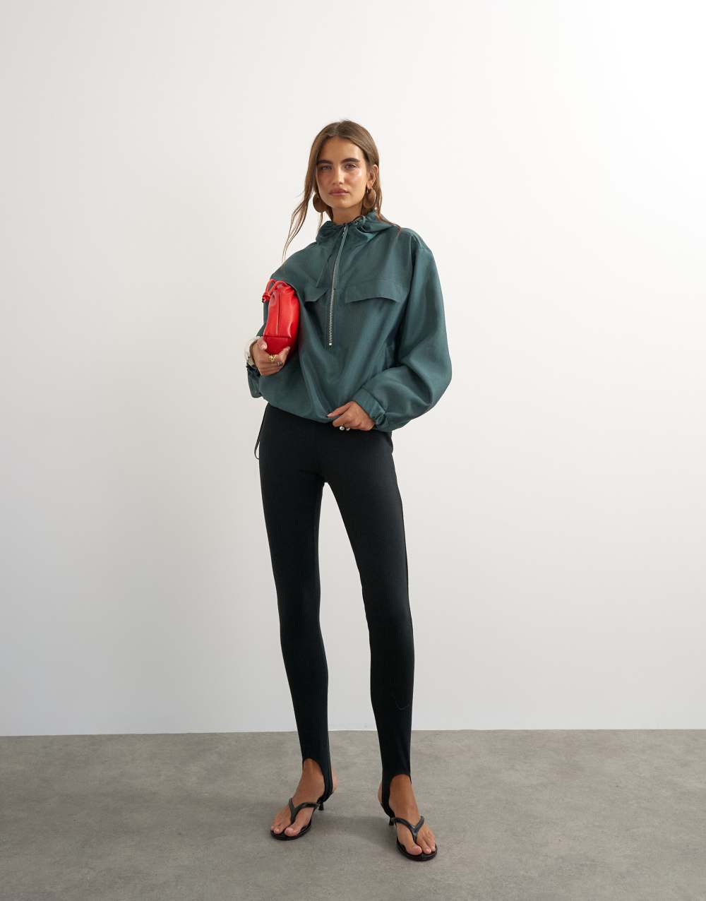 Topshop organza bomber in teal