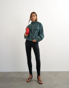 Organza bomber in teal