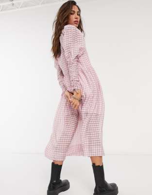 topshop pink shirt dress