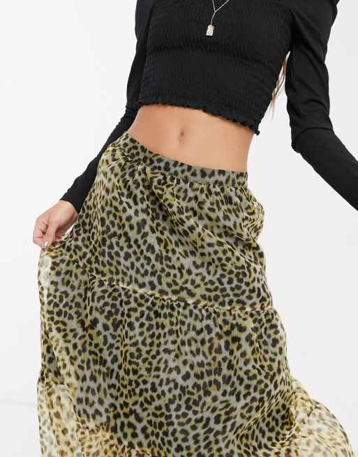 Shel Mesh Skirt - Leopard  Shop Noctex Made in Los Angeles