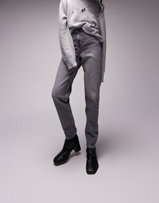 Topshop Original high rise Mom jeans in gray