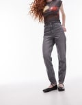 [Topshop] Topshop Original high rise mom jeans in grey W27 L30 Grey