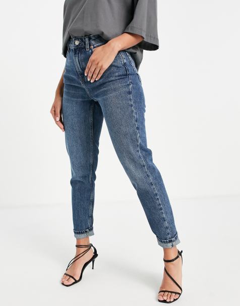 Topshop - Original - Jean mom à taille haute - Bleu authentique - view 1