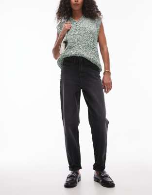 Original - Jean mom à taille haute - Noir délavé W26 L30
