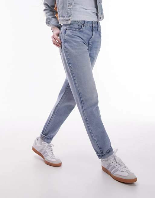 Topshop - Original - Mom jeans a vita alta lavaggio candeggiato, 4 di 5