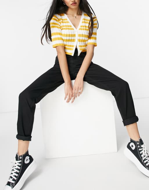 Topshop Original mom jeans in black