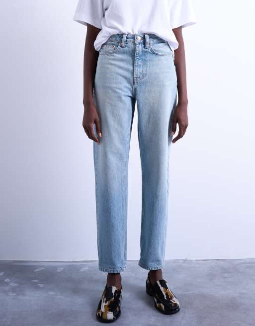 Topshop – Original – Mom-Jeans in Bleach-Waschung mit hohem Bund, 2 von 5