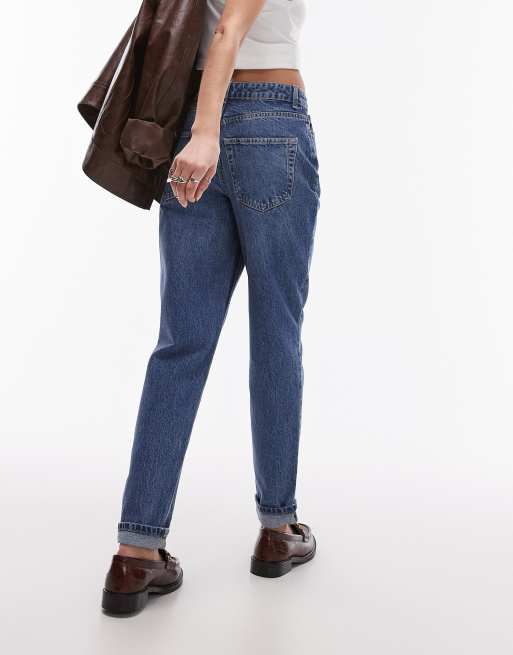 Short Topshop Mom Paperbag Jean Bleu - Taille UK 14 (73 Cm) - Très Bon état