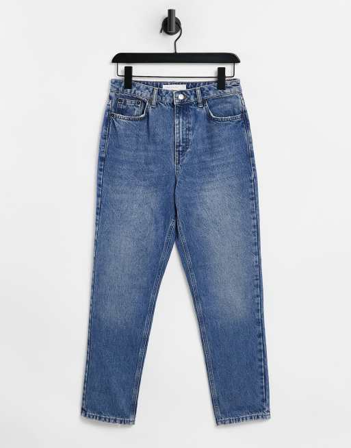 Topshop Original Mom jeans in mid wash blue