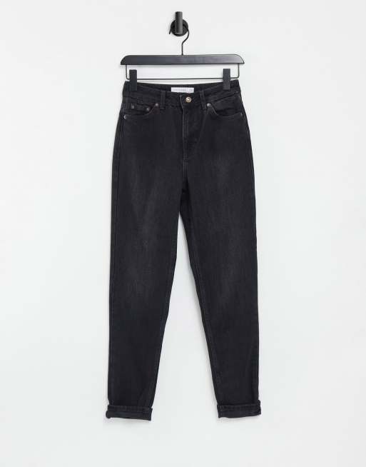 Topshop Original Mom jeans in washed black - BLACK