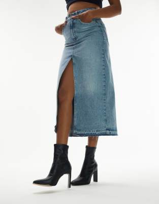 Topshop - Orla - Ankle-Boots in Schwarz mit hohem Absatz